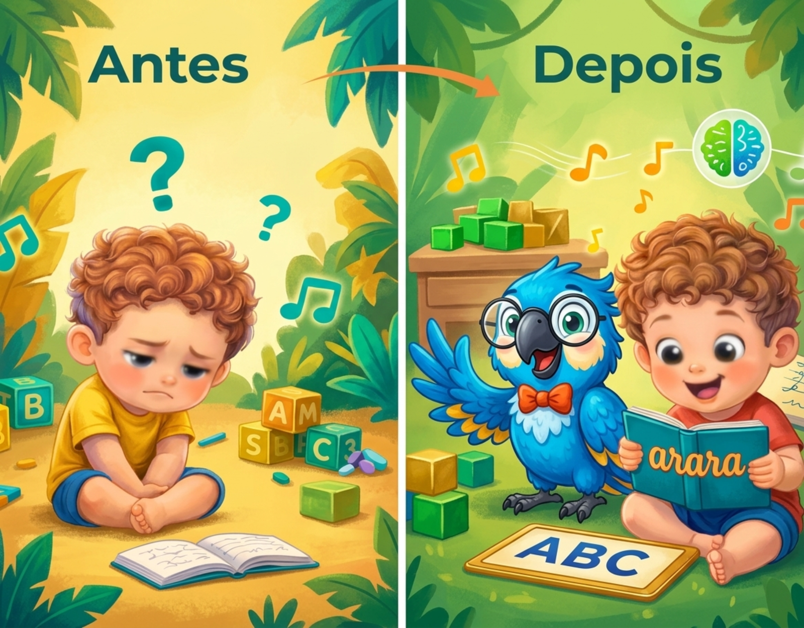 Antes e Depois com o Método CogniKidsMusical