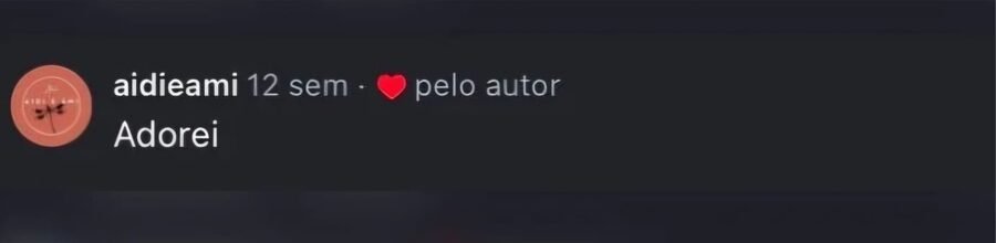 Comentário do Instagram: Adorei